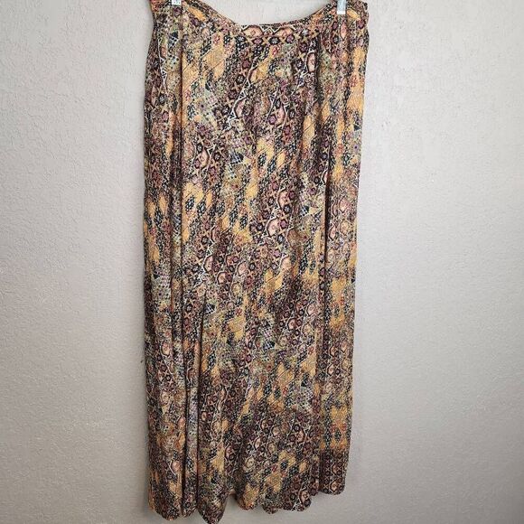 Lane Bryant Gold Yellow Black Snakeskin Print Maxi Skirt 14/16 NWT (4751) - Picture 4 of 8